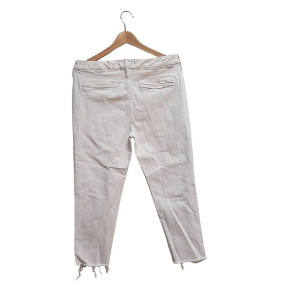 NWT MOTHER The Shaker Prep Fray Crop Jeans Size 31 MOTHR21072 Act Natural Cream - Picture 3 of 13